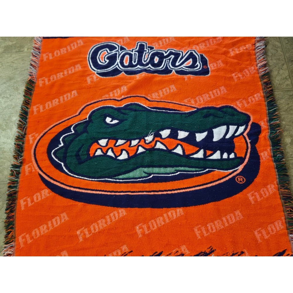 The Northwest Company Vintage Flordia Gators Blanket Throw Sofa‎ Orange Green